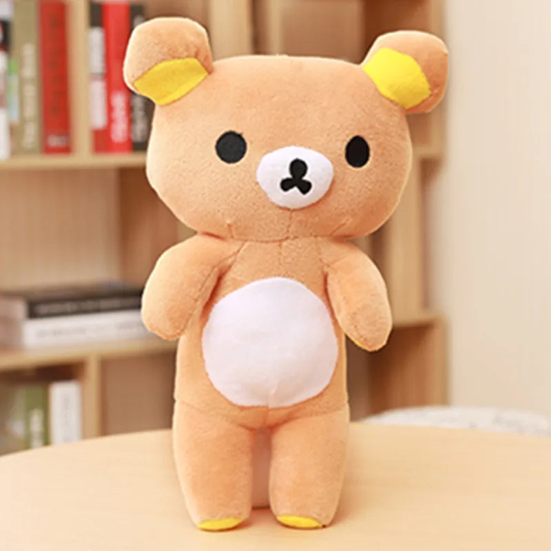 Kawaii Rilakkuma Plush Toy Animals Soft White Brown Bear Rilakkuma Stuffed Doll Pillow Room Decorations Present Kid Gifts