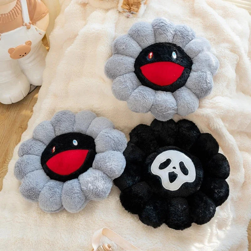 40cm Kawaii Smile Face Sunflower Stuffed Plush Toy Cushion Devil Flower Pillow Home Bedroom Auto Decor Doll Girls Gift