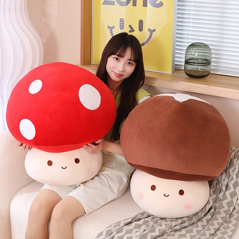 23CM Kawaii Mushroom Plush Dolls Simulation Plant Pillow Lovely Toys for Home Decor Sleeping Cushion Stuffed Soft Dolls