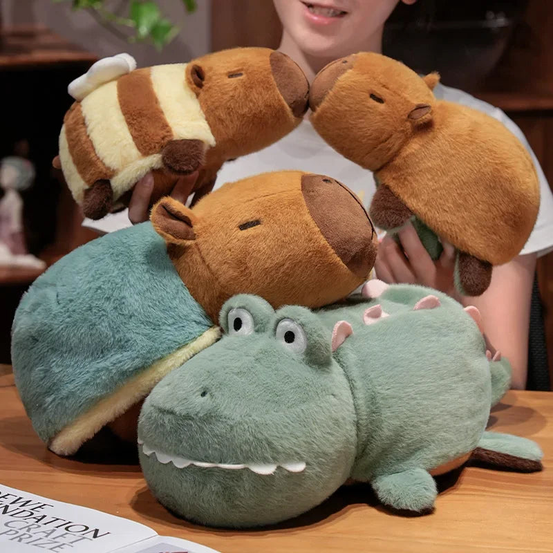 25/35CM Kapibala Capybara Turn To Bee Crocodile Plush Toy Internet Celebrity Capybara Toys Doll Children's and Girls' Gift