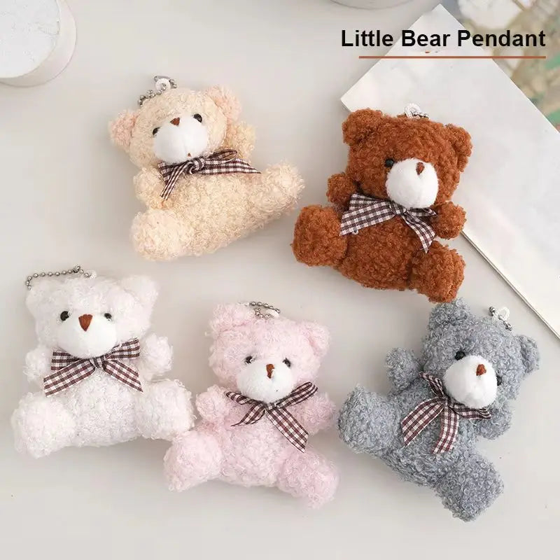 2024 New Hot Cute Bow Tie Bear Doll Pendant Backpack Plush Toy Bear Plush Pendant Keychain Doll Bag Pendant Toys Gifts