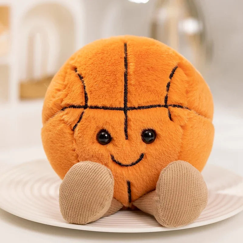 Cute Basketball Football Tennis Baseball Billiards Plush Toys Soft Stuffed Balls Pillow Players Souvenir Birthday Gift