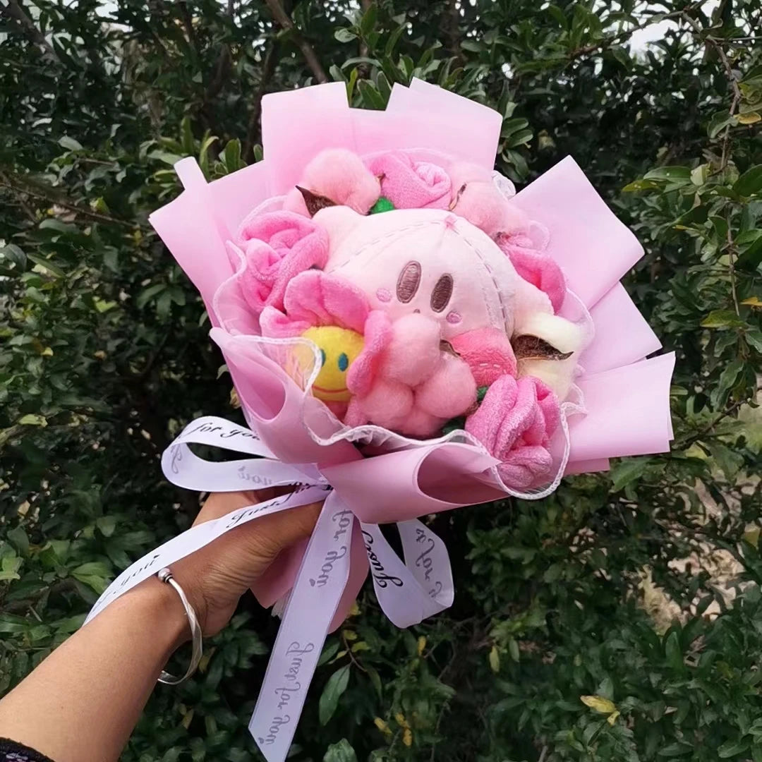 Anime Star Kirby Plush Bouquet Kawaii Cute Cartoon Plush Doll Toy Creative Valentine's Day Christmas Halloween Graduation Gifts