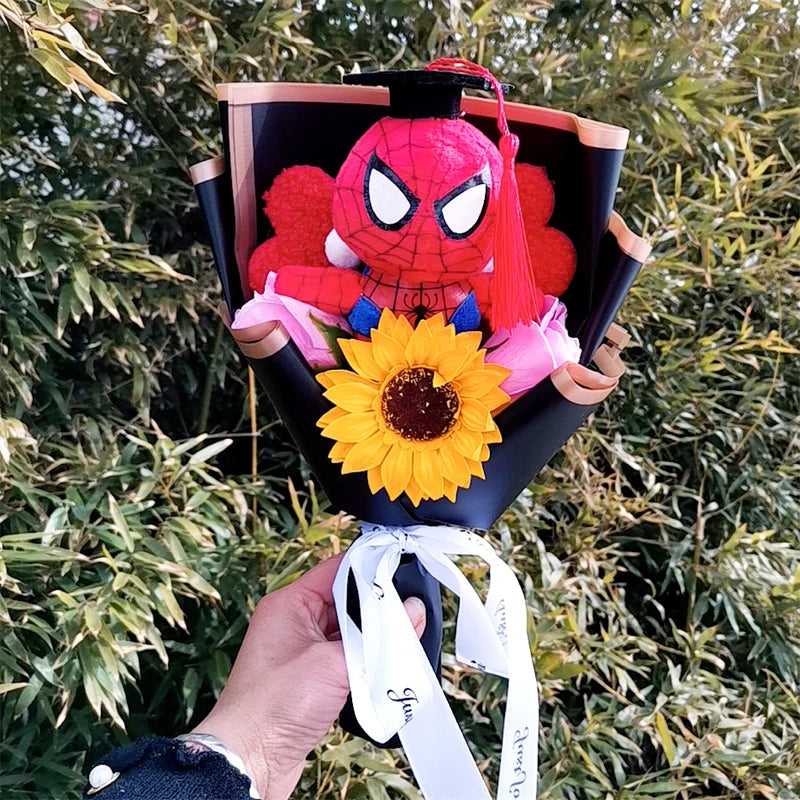 Hot Super Hero Spider-Man The Avengers Graduation gift Plush bouquets Stuffed Soft Lovely Kids Christmas Day Birthday Gifts