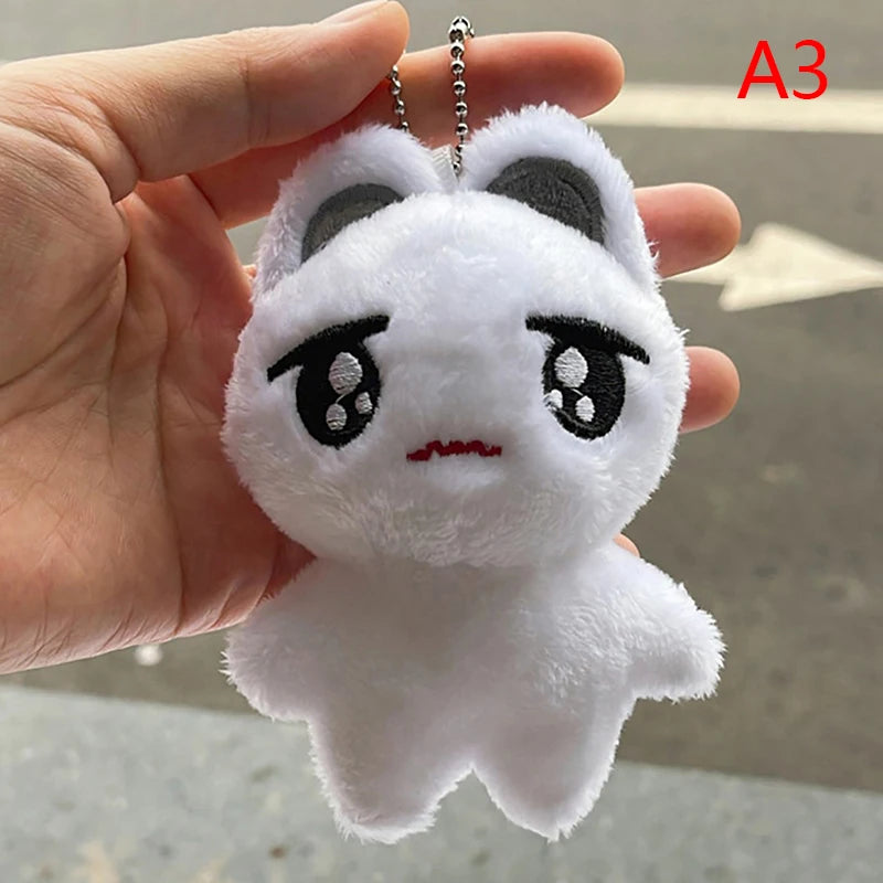 1pc Kpop Cartoon Cheetah Lee Doyoung Mark Same Plush Keyrings Q Styles Mini Gomdo Lee Taeyong Keychains Key Rings Bag Pendants