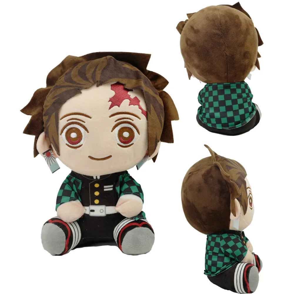 New 20cm Japan Anime Demon Slayer Tomioka Giyu Kamado Tanjirou Kamado Nezuko Agatsuma Zenitsu Plush Toys Doll Peluche Women Gift