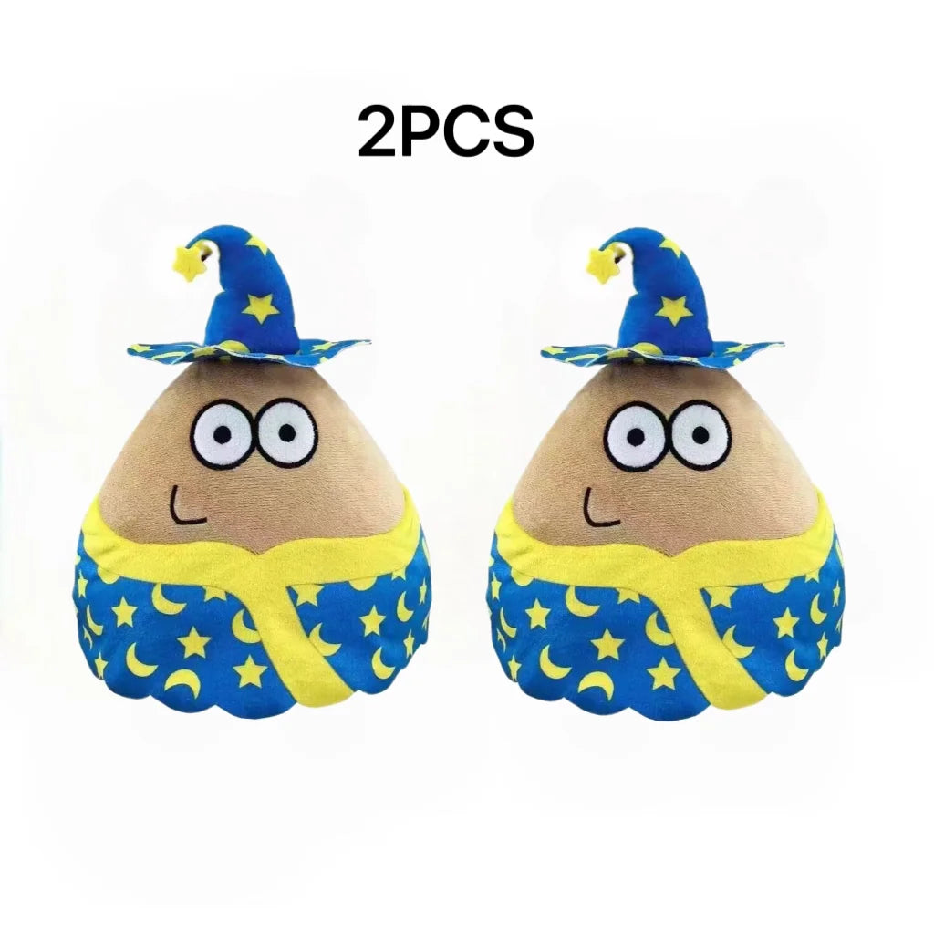 Pou Plush Cartoon Alien Toy, Kawaii Stuffed Animal Boneca, Figura do Jogo Quente, Presentes para Fãs, 22cm