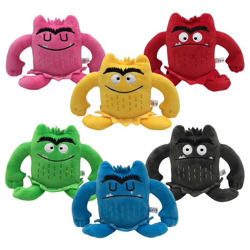 6 Colors The Color Monster Plush Toy Animal Soft Stuffed Dolls For Kids,1pcs/pack