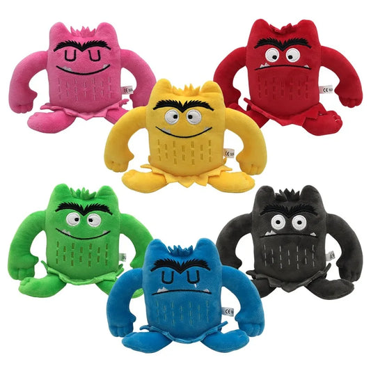 6 Colors The Color Monster Plush Toy Animal Soft Stuffed Dolls For Kids,1pcs/pack