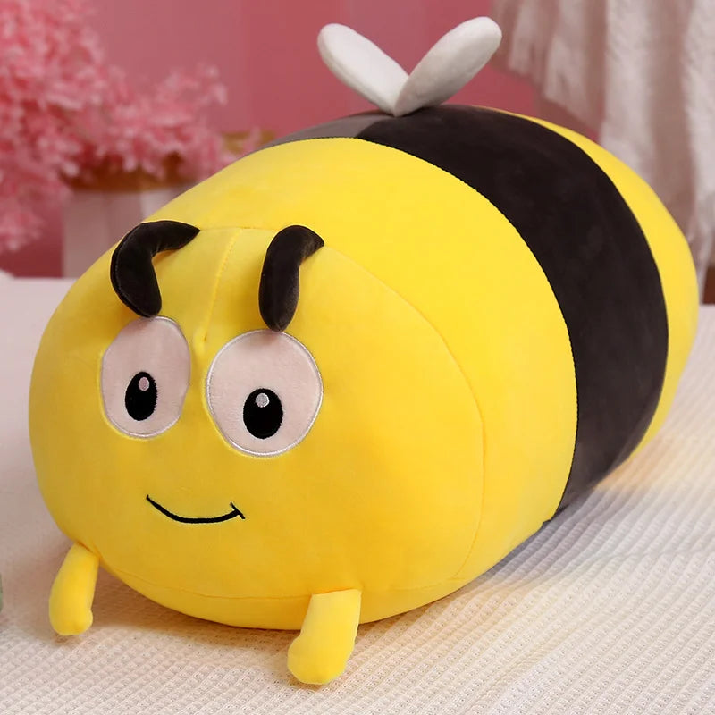 Simulation Bee Insect Plush Toy Soft Cute Red Ladybug Doll Huggable Ladybird Pillow Chair Cushion Girls Kids Birthday Gifts