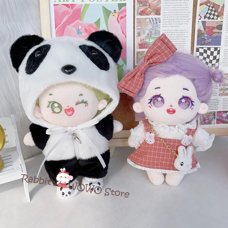 20cm IDol Doll Plush Star Dolls Cute Stuffed Dressing Figure Toys Cotton Doll Plushies Toys Fans Collection Gift Children Gifts