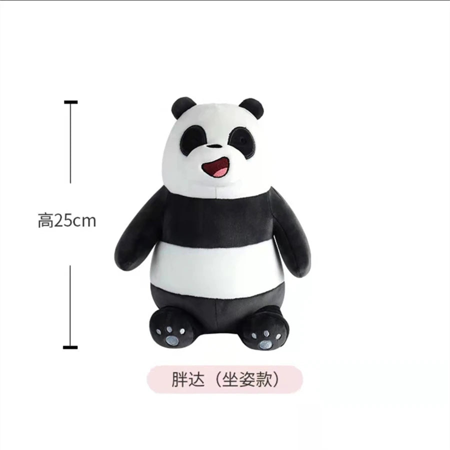 We Bare Bears Plush Toy Sitting vs Standing Grizzly Panda IceBear Cartoon Stuffed Animal Toys Doll For Kid Gift