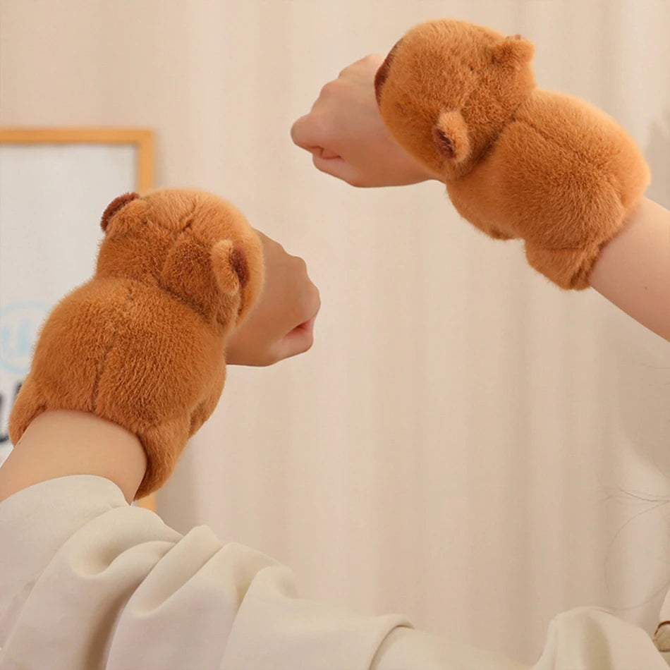 Capybara Plush Simulation Capibara Anime Fluffty Toy Cute Capybara Plush Toys With Hand Circle Ring  Animals Stuffed Dolls