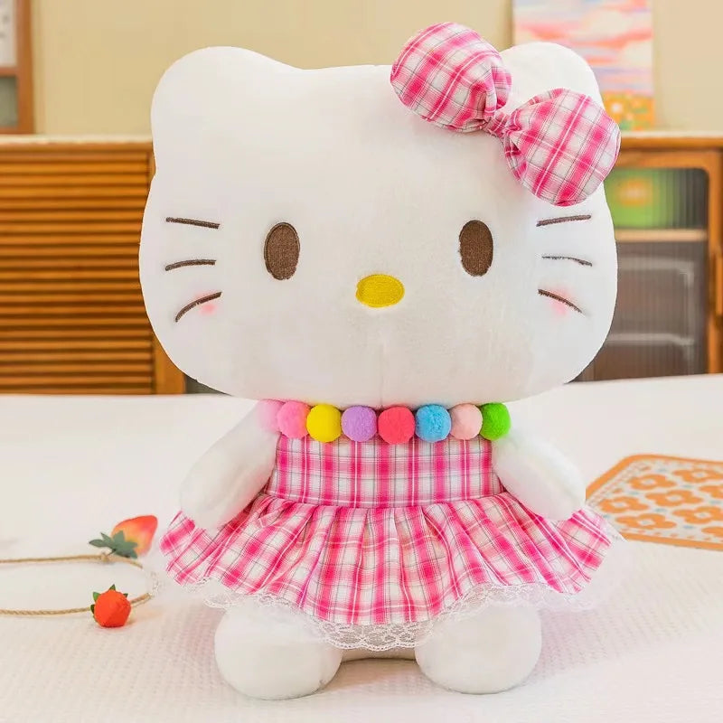 22-35cm Hello Kitty Anime Cute Stuffed Toys Sanrio KT Cat Plushier Soft Pillow Birthday Gifts For Girls Kawaii Pendant Dolls