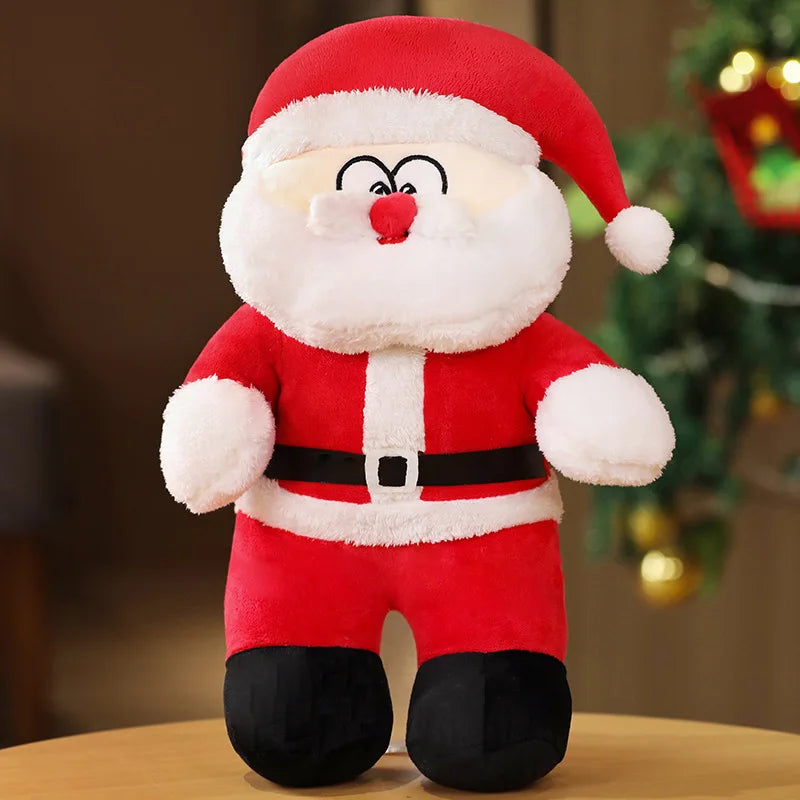 Cute Christmas Series Santa Claus Plush Toys Stuffed Soft Plushie Christmas Tree Pillow Toys for Kids Girls Xmas Gift Decor