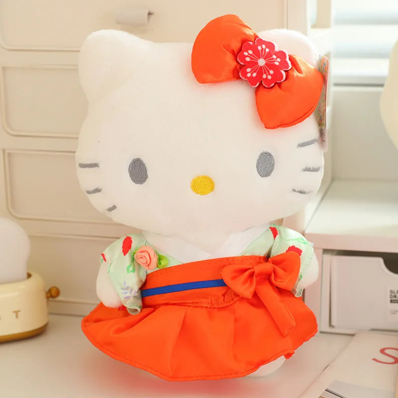 Lovely kimono Hello Kitty Plush Toy Stuffed Anime Japanese Style Hello Kitty Plushies Kawaii Doll Birthday Gifts Girl