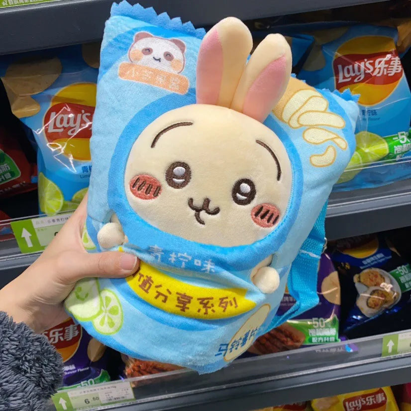 Kiikawa chiikawa doll Usaqi doll Little Eight plush toy potato chip bag Valentine's Day gift cute Hanging backpack wholesale