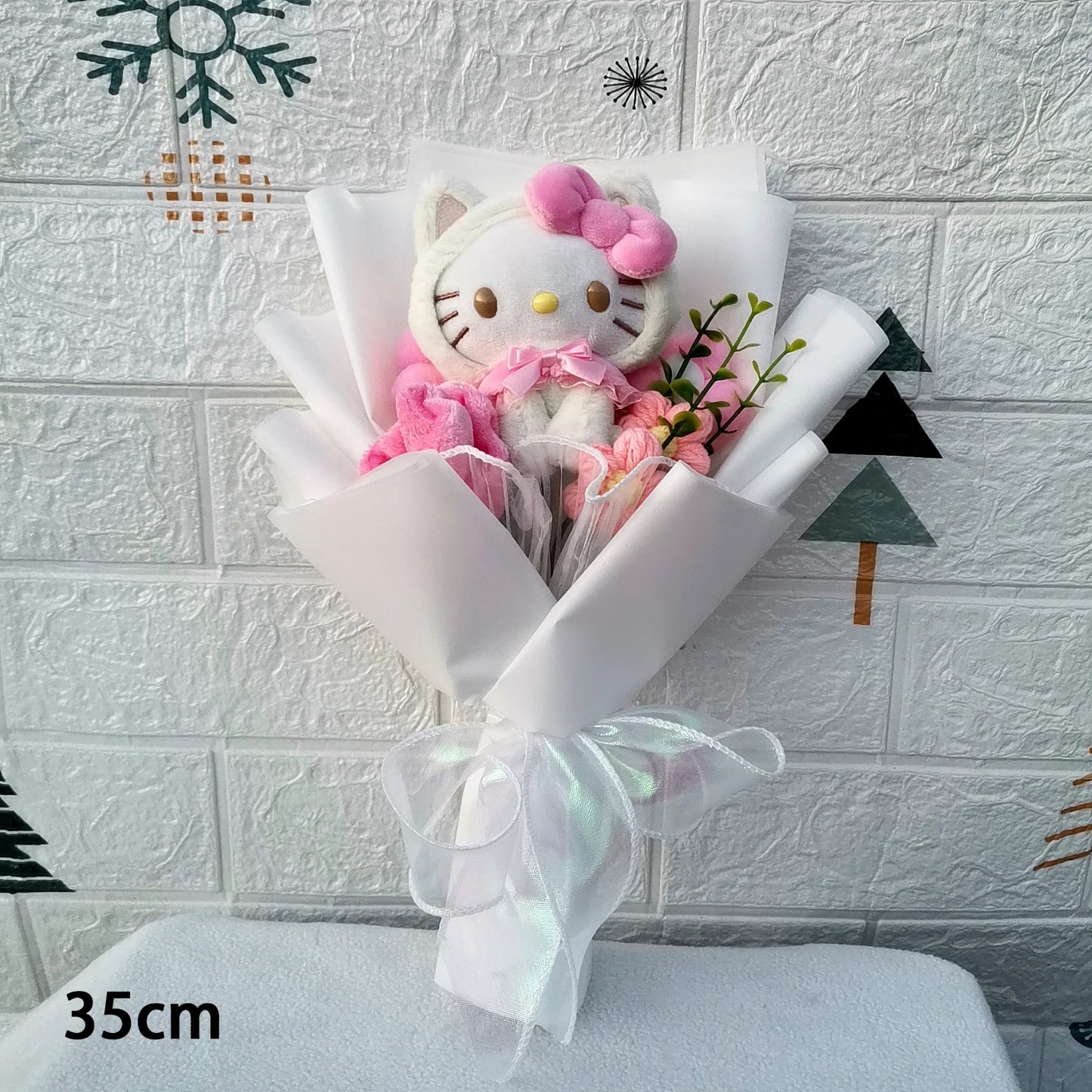 Cartoon Kuromi Hello Kitty Cinnamoroll  Plush Bouquet Rose Wedding Party Decoration Valentine's Day Christmas Birthday Gift