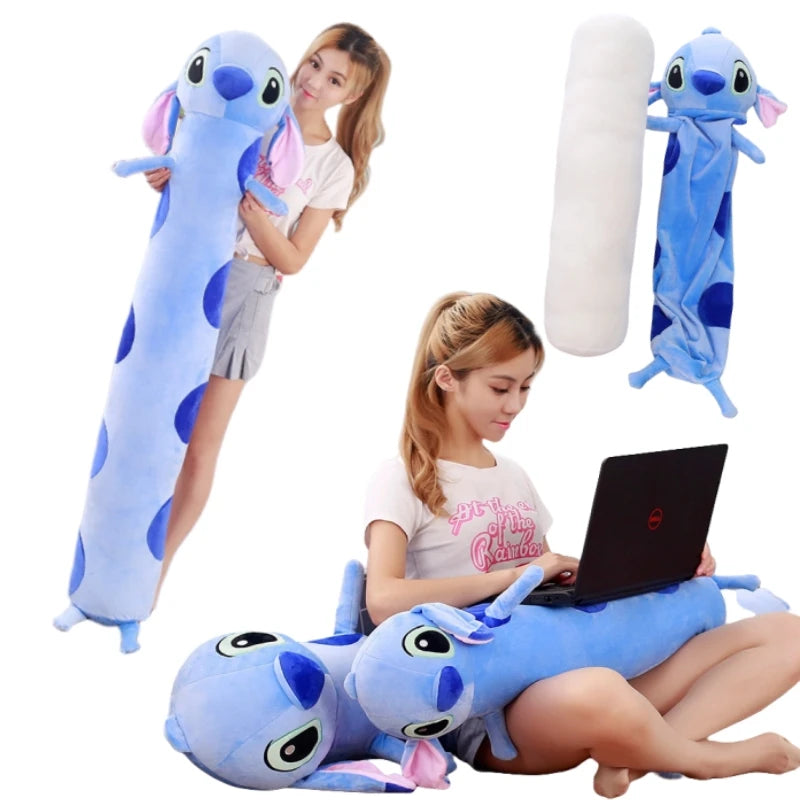 Big Size Long Stitch Plushies Stuffed Anime Lilo & Stitch Cartoon Sleeping Pillow Sofa Bed Comfortable Cushion Washable Gifts