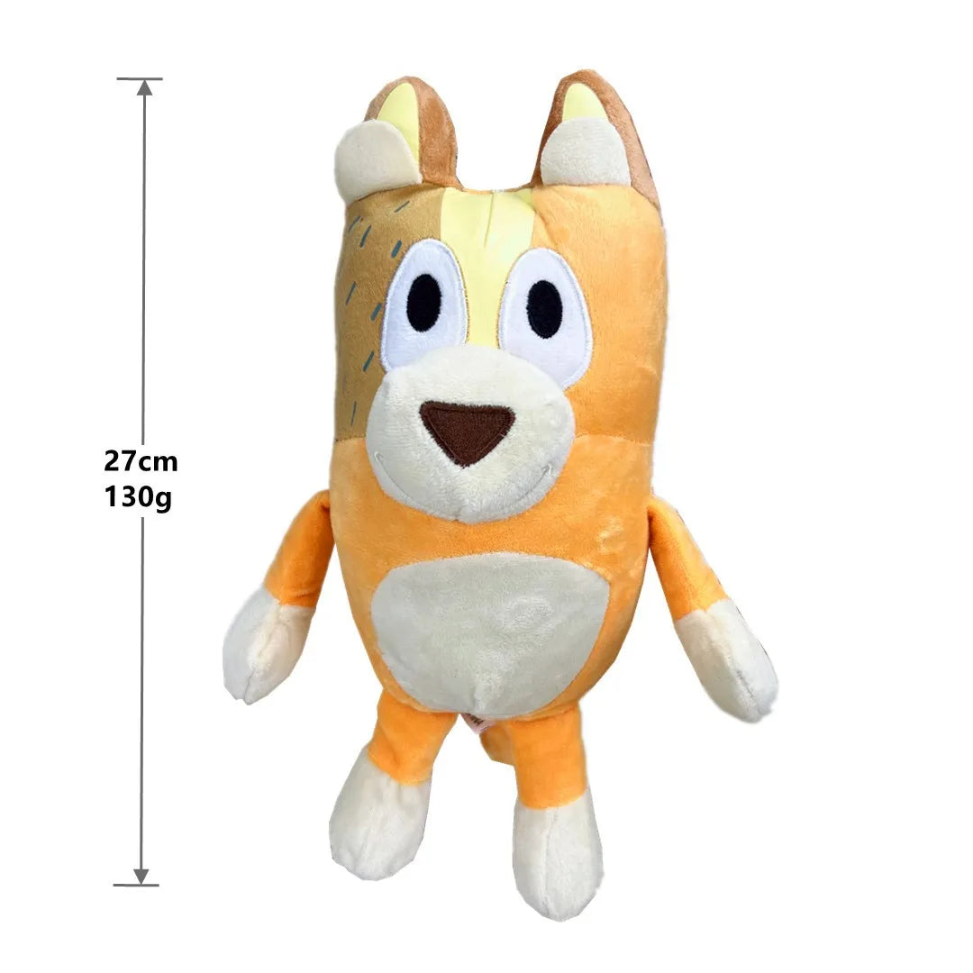 27cm Kawaii Anime Bluey Family Bingo Dog Music Figure Plush Toys Stuffed Animals Toy For Children Holiday Gifts