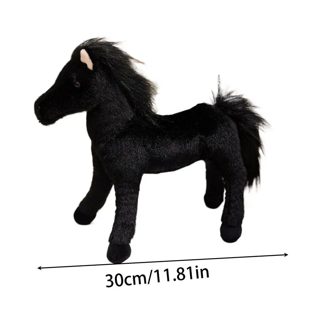 30cm Simulation Horse Plush Toy Cute Cartoon Animal Doll Home Decoration Ornaments Children Boyfriend Birthday Gifts