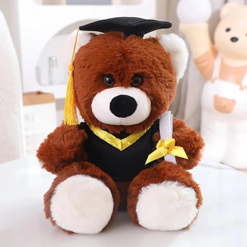 Graduate Plush Dolls Doctor Capybara Owl Bear Plush Toy Cute Stuffed Animal Toy Doll Soft Cartoon Pillow Graduation Gift