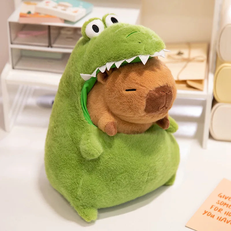 New Crocodile Capibala Plush Toy Simulation Capybara Anime Fluffty Toy Cute Animals Stuffed Pillow Doll Kids Birthday Gifts Toy