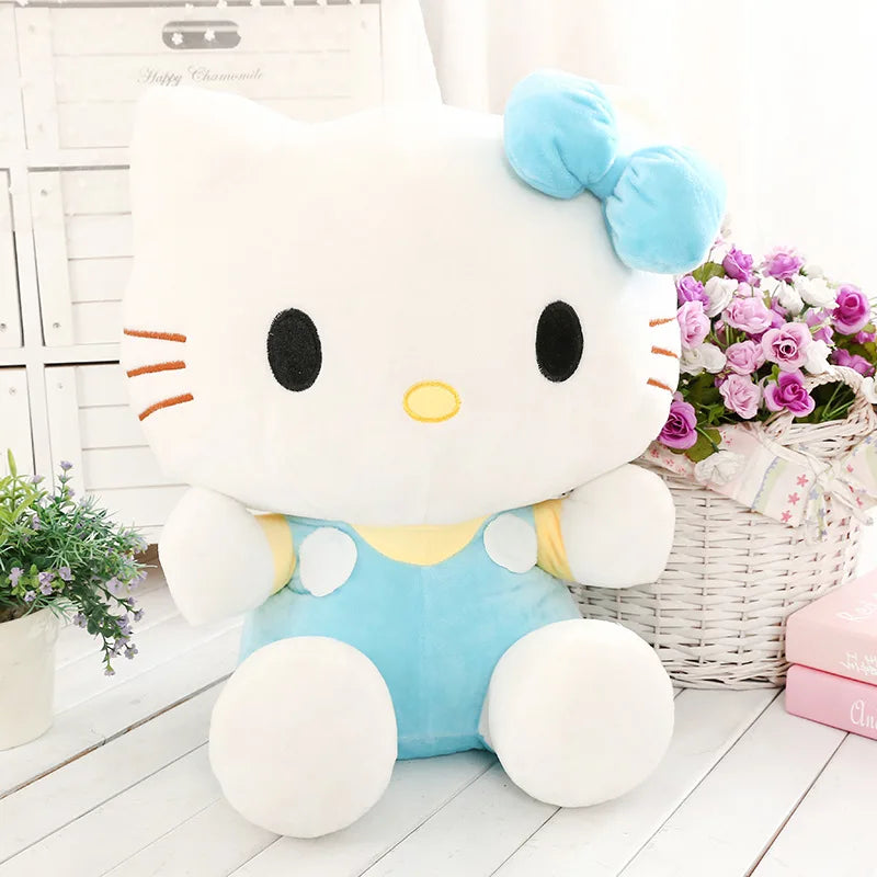 Big Size Lovely Sanrio Plush Hello Kitty Peluche Plush Kawaii KT Plushies Hello Kitty Stuffed Doll Animal Toy Ragdoll Xmas Gift