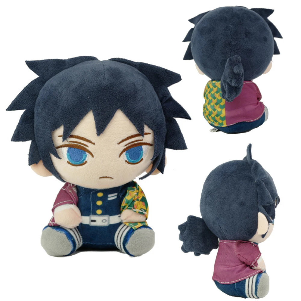 New 20cm Japan Anime Demon Slayer Tomioka Giyu Kamado Tanjirou Kamado Nezuko Agatsuma Zenitsu Plush Toys Doll Peluche Women Gift