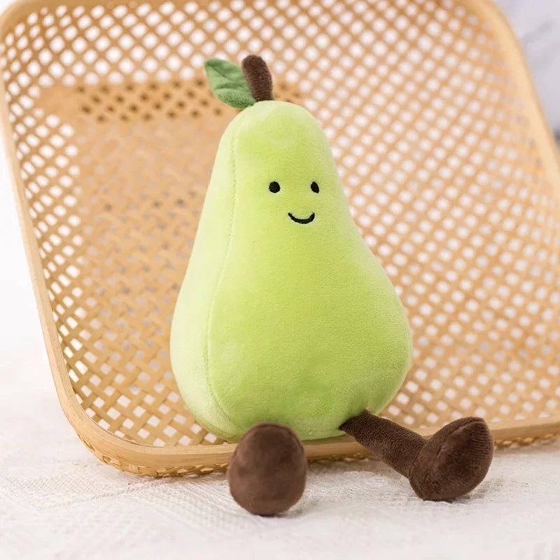 Fruit Plush Toy Stuffed Eggplant Honey Peach Banana Pear Plush Pillow Soft Food Plush Peluche Kids Birthday Gift