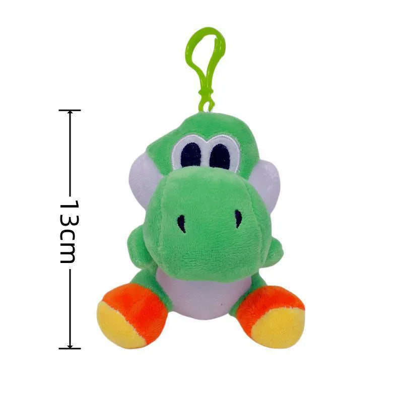 Super Mario Bros Standing Yoshi Dragon Plush Dolls Toy Stuffed Soft Super Mary Yoshi Keychain Pendant Kids Xmas Birthday Gift