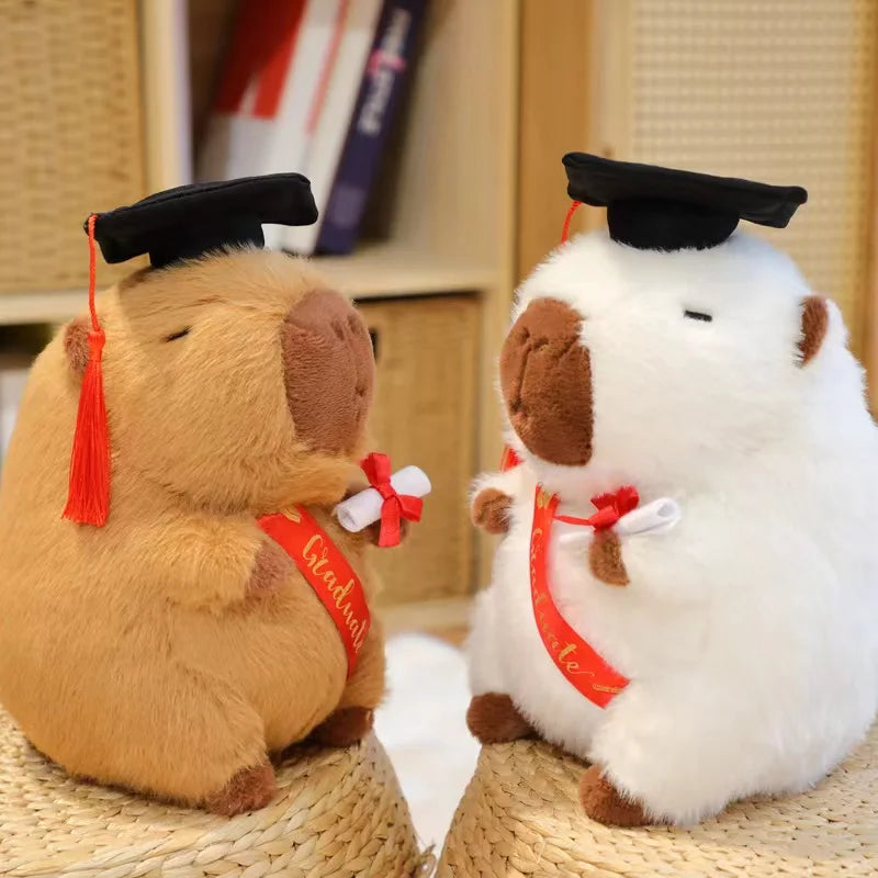 Graduate Plush Dolls Doctor Capybara Owl Bear Plush Toy Cute Stuffed Animal Toy Doll Soft Cartoon Pillow Graduation Gift