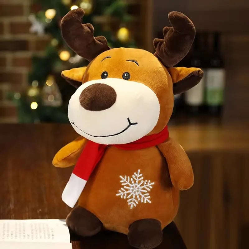 New Deer Santa Claus Plush Toy Stuffed Animal Soft Cute Elk Snowman Pillow Doll Toys for Children Girls Kids Christmas Gift