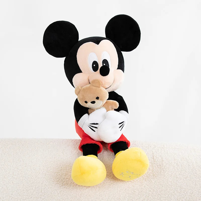 Disney Original High Quality Lovely Minnie Mickey Mouse Stitch Plush Toy Limited Collect Plushies Cuddly Appease Doll Xmas Gifts