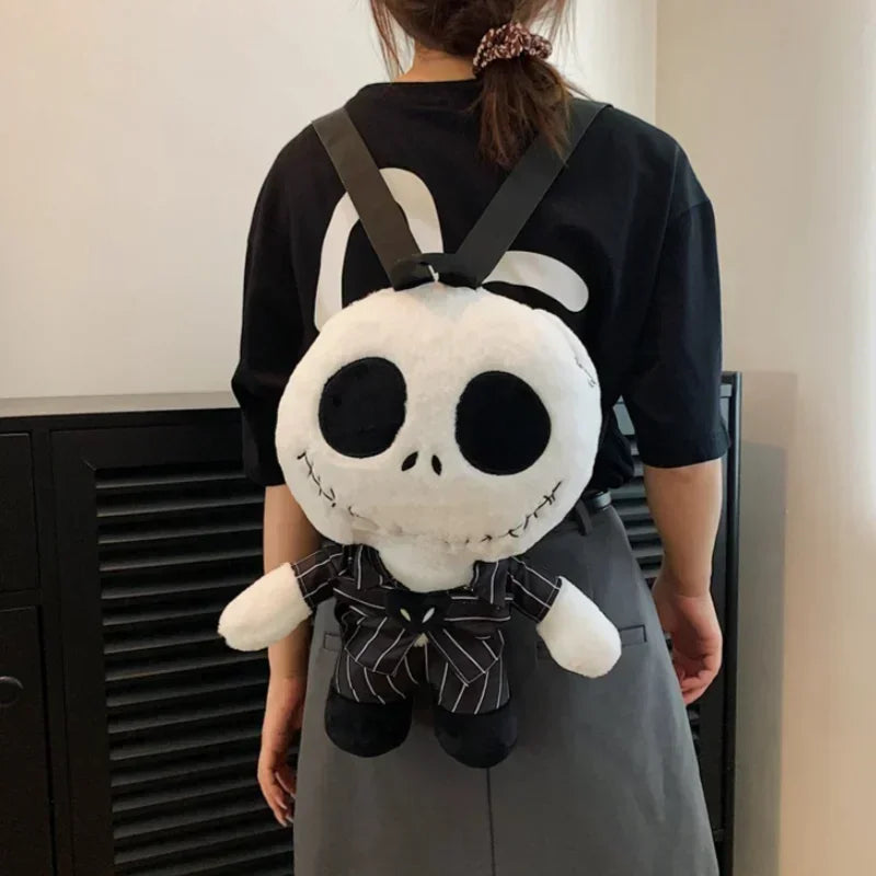 Jack Skellington Plush Children'S Backpack The Nightmare Before Christmas Cartoon Doll Bag Kids Halloween Candy Backpack Gifts