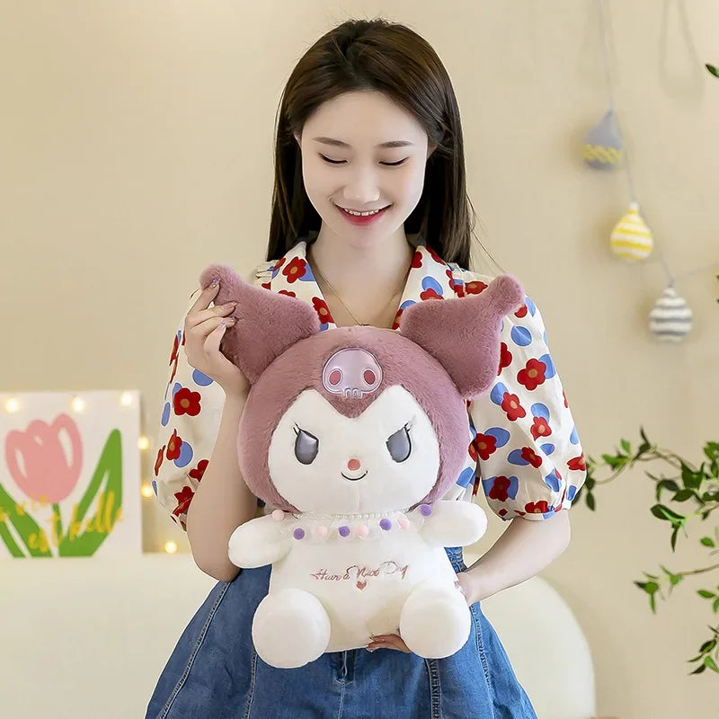 90cm Big Size Kawaii Sanrio Kuromi Cartoon Anime Plush Stuffed Doll Room Decoration Toy Girl Children Birthday Christmas Gift