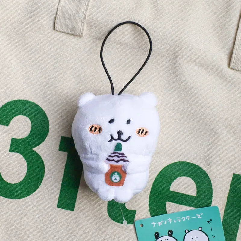 Chiikawa Cute Expression Car Keychain Cartoon Plush Doll Children's School Bag Pendant Animation Peripheral Couple Holiday Gift