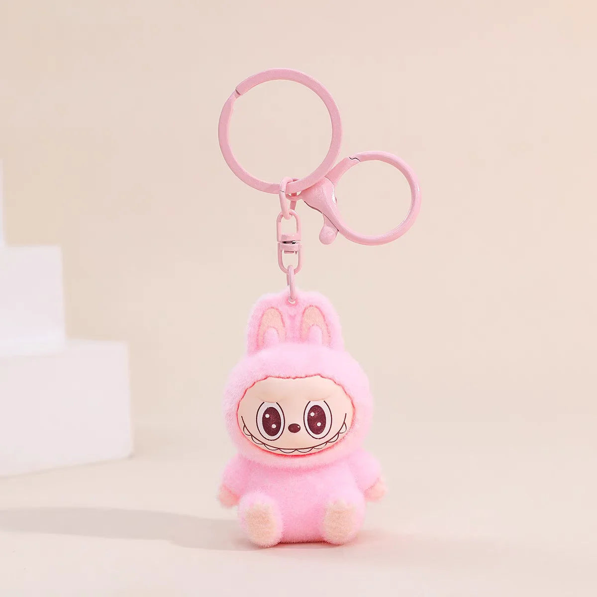 New Labubu Keychain Cartoon Labubu Backpack Pendant Decorative Car Keychain Model Doll School Bag Charm Cute Keyring Festivals