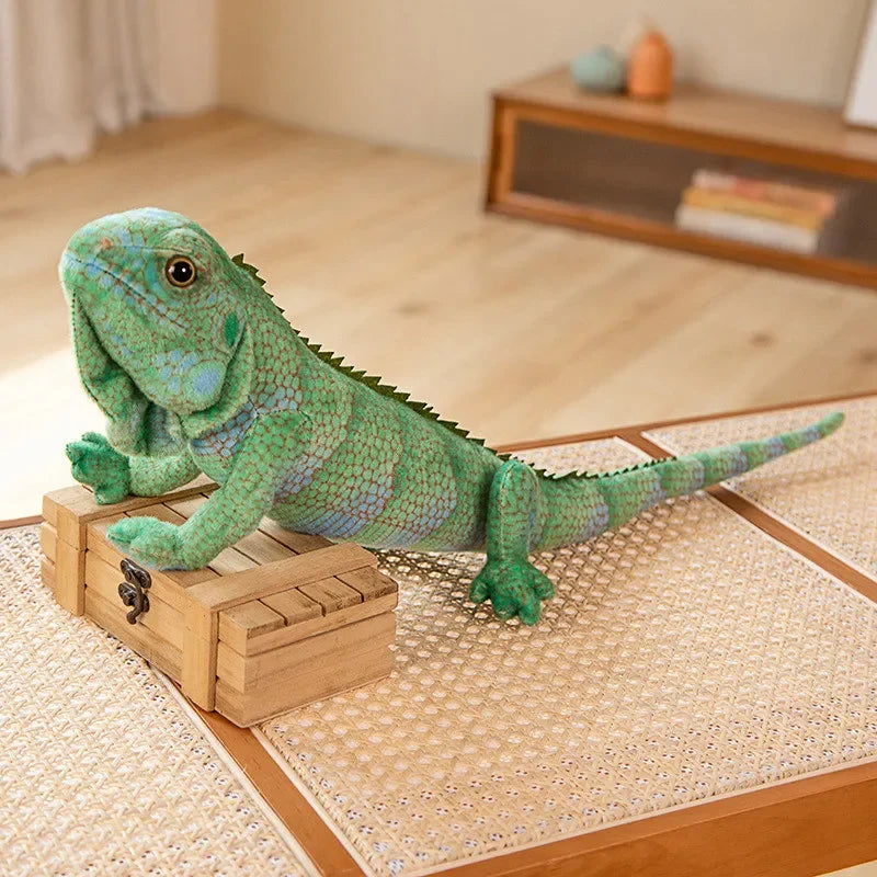 Realistic Chameleon Plush Toys Simulation Reptiles Lizard Stuffed Animal Doll Home Decor For Kids Birthday Christmas Gifts