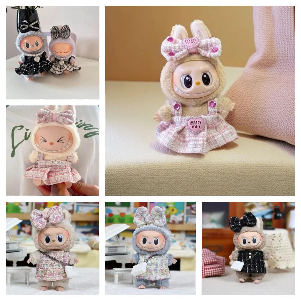 17cm Mini Plush Doll'S Clothes Outfit Accessories For Korea Kpop Exo Labubu Idol V1 V2 suit Clothing Gift