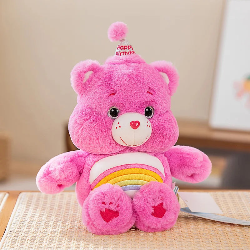 MINISO BDAY Care Bears Plush Toys Teddy Bear Stuffed Doll Lovely Anime Rainbow Bears Peluche Toy Kawaii Room Decor Gift For Kid