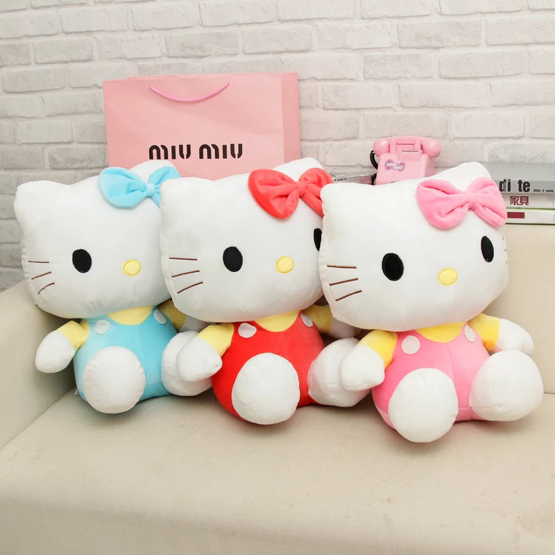 Kawaii Hello Kitty Peluches Plush Toy Sanrio Plushie Doll Sanrio Stuffed Toys Animals Hello Kitty Cushion Sofa Pillow Kid Gift