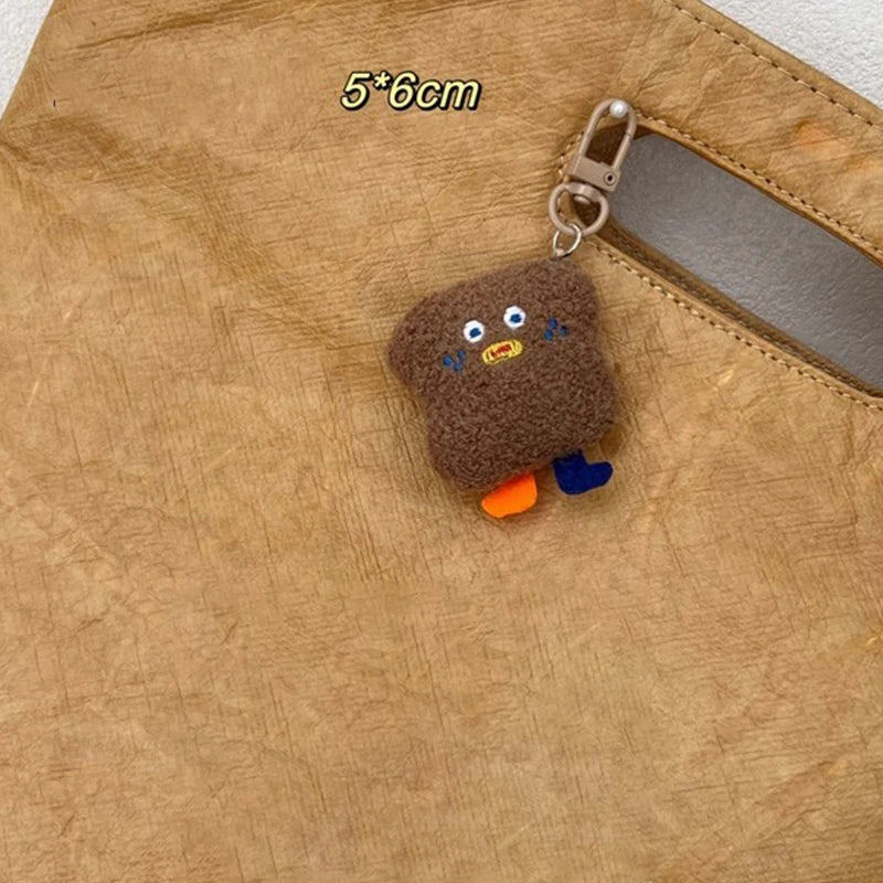 Plush Plush Biscuit Key Chain Cartoon Wacky Car Bag Pendant Trinkets Gifts Korean Style Accessories Cookie Chocolate Key Ring