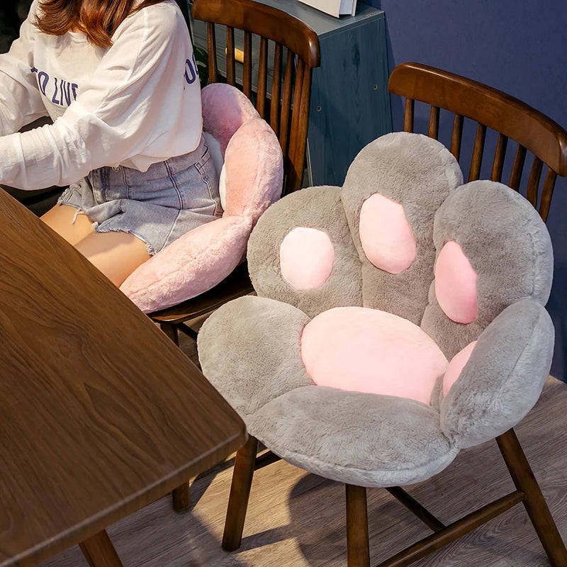 70cm  Kawaii Plush Bear Paw Mat Cute Animal Bear Cat Foot Pillow Heart Plush Cushion Stuffed Soft Toys for Home Decor Gifts