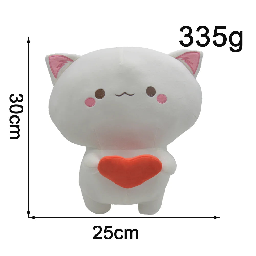 TreasuringU Lovely Cat Plush Dolls Kawaii Cartoon Cat with Love Heart Stuffed Toys Pillows Children Christmas Birthday Gifts