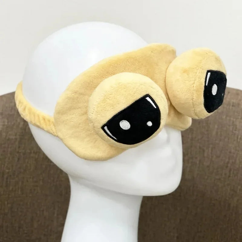 Pou Cartoon And Anime Characters, Alien Plush Comfortable Eye Mask,Dual Use of Cold And Warm, Unisex Plush Slippers, Gift