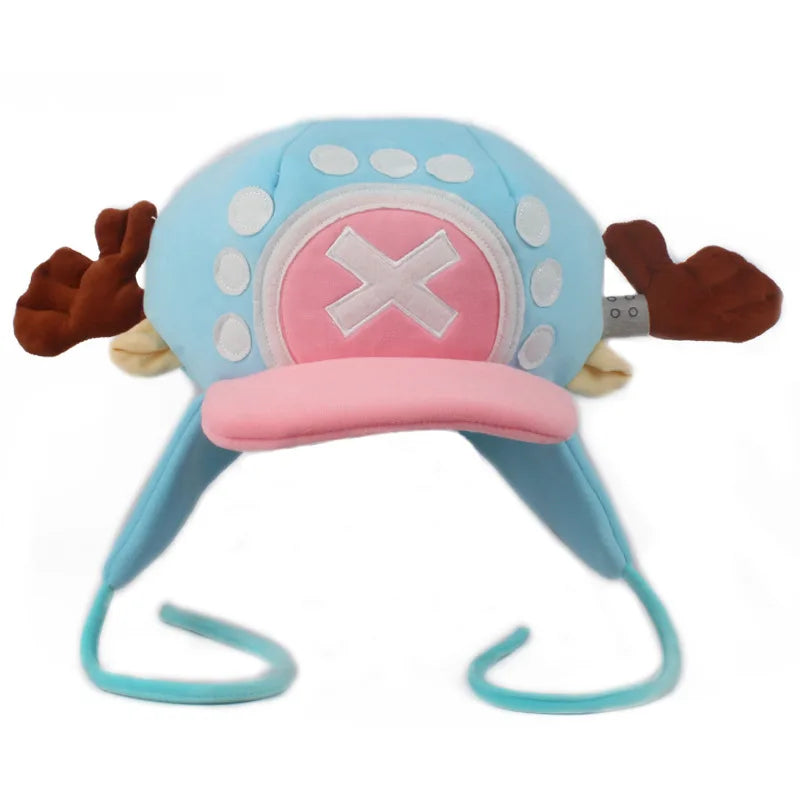 Anime One Piece Tony Tony Chopper Kawaii Hats Plush Toys Cosplay Cotton Hat Warm Winter Cap Unisex Gifts Key Chain Accessories