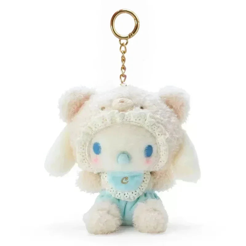 Sanrio Anime Cartoon Kuromi Hello Kitty Cinnamoroll My Melody Plush Toys Fashion Doll Ornament Backpack Small Pendant Keychain