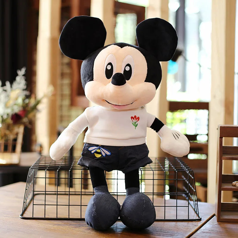 60CM Disney Mickey Mouse Plush Toys Kawaii Anime Mickey Minnie Stuffed Plush Decoration Dolls for Kids Birthday Gift