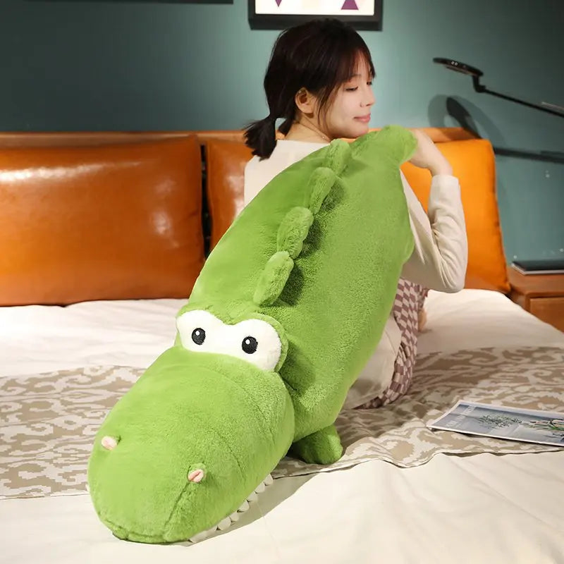 65cm-120cm Stuffed Animal Cartoon Crocodile Plush Toy Simulation Alligator Dolls Kawaii Ceative Pillow for Children Xmas Gifts